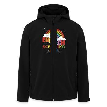 Écolier 2025 Inscription à l’école Première année - Veste softshell homme en polyester recyclé Stanley/Stella - noir - Devant - AI Model Male 185 light (185cm)