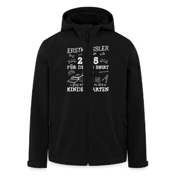 Écolier 2025 Inscription à l’école Première année - Veste softshell homme en polyester recyclé Stanley/Stella - noir - Devant - AI Model Male 185 light (185cm)
