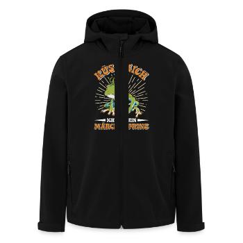 Froschkostüm KÜSS MICH BIN EIN MÄRCHENPRINZ - Recycelte Männer Softshell-Jacke von Stanley/Stella - Schwarz - Vorne - AI Model Male 185 light (185cm)