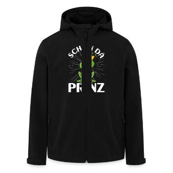 Karneval Kostüm Party SCHBIN DA PRINZ Lustiges - Recycelte Männer Softshell-Jacke von Stanley/Stella - Schwarz - Vorne - AI Model Male 185 light (185cm)