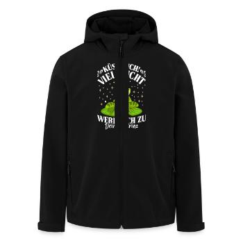Fasching KÜSS MICH VIELLEICHT WERD ICH ZUM PRINZ - Recycelte Männer Softshell-Jacke von Stanley/Stella - Schwarz - Vorne - AI Model Male 185 light (185cm)