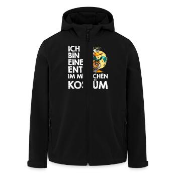 Karneval Kostüm BIN EINE ENTE IM MENSCHEN KOSTÜM - Recycelte Männer Softshell-Jacke von Stanley/Stella - Schwarz - Vorne - AI Model Male 185 light (185cm)