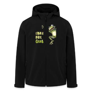 Froschkostüm EINFACH MAL QUACKEN Lustiges Frosch - Recycelte Männer Softshell-Jacke von Stanley/Stella - Schwarz - Vorne - AI Model Male 185 light (185cm)