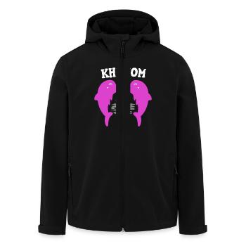 Khanom pinke Delfine Thailand - Recycelte Männer Softshell-Jacke von Stanley/Stella - Schwarz - Vorne - AI Model Male 185 light (185cm)