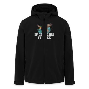 Quand il vole, il meurt chasseur de canards élégant - Veste softshell homme en polyester recyclé Stanley/Stella - noir - Devant - AI Model Male 185 light (185cm)
