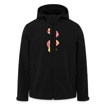 Bunte Macarons Aquarellmalerei Colorful Macarons - Recycelte Männer Softshell-Jacke von Stanley/Stella - Schwarz - Vorne - AI Model Male 185 light (185cm)