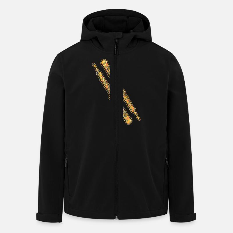 Oboe Geometric - Men’s Recycled Softshell Jacket by Stanley/Stella - black