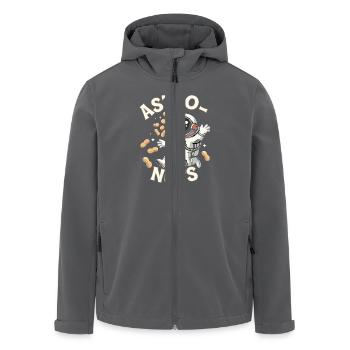 Astro Nuts Astronaut Nüsse für einen Astronauten - Recycelte Männer Softshell-Jacke von Stanley/Stella - Anthrazit - Vorne - AI Model Male 185 light (185cm)