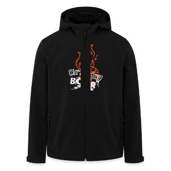 Basketball 8th Birthday Basketball Player - Men’s Recycled Softshell Jacket by Stanley/Stella - black - Front - AI Model Male 185 light (185cm)