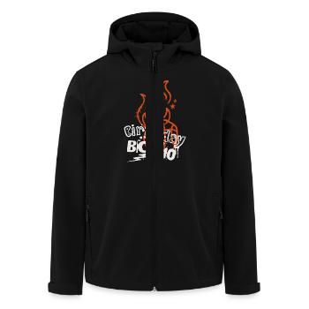 Basketball 10th Birthday Basketball Player - Men’s Recycled Softshell Jacket by Stanley/Stella - black - Front - AI Model Male 185 light (185cm)