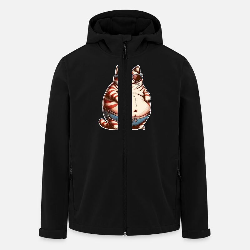 Dicke Katze - Recycelte Männer Softshell-Jacke von Stanley/Stella - Schwarz