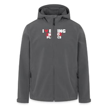 I love to eat microplastics - Men’s Recycled Softshell Jacket by Stanley/Stella - black - Front - AI Model Male 185 light (185cm)