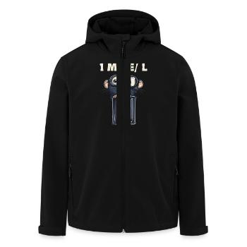1 Mole/L Chemistry Humor for Scientists and Scientists - Men’s Recycled Softshell Jacket by Stanley/Stella - black - Front - AI Model Male 185 light (185cm)