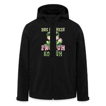 Karneval DAS IST MEIN FROSCH KOSTÜM Lustiges - Recycelte Männer Softshell-Jacke von Stanley/Stella - Schwarz - Vorne - AI Model Male 185 light (185cm)