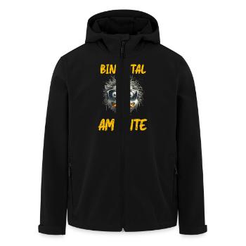 Entenkostüm BIN TOTAL AM ENTE Lustiges Enten - Recycelte Männer Softshell-Jacke von Stanley/Stella - Schwarz - Vorne - AI Model Male 185 light (185cm)