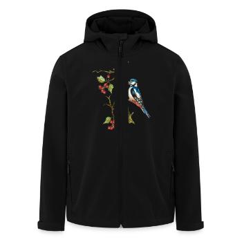 Colorful bird - Men’s Recycled Softshell Jacket by Stanley/Stella - black - Front - AI Model Male 185 light (185cm)
