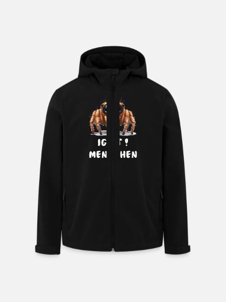 Lustige Spinne mit Spruch - Recycelte Männer Softshell-Jacke von Stanley/Stella - Schwarz