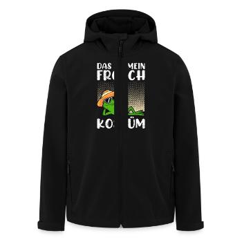Karneval Kostüm Frosch DAS IST MEIN FROSCH KOSTÜM - Recycelte Männer Softshell-Jacke von Stanley/Stella - Schwarz - Vorne - AI Model Male 185 light (185cm)
