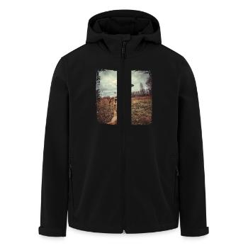 Drôle de chien Selfie Ufo Meme Gift - Veste softshell homme en polyester recyclé Stanley/Stella - noir - Devant - AI Model Male 185 light (185cm)