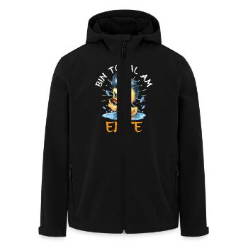 Karneval Ente BIN TOTAL AM ENTE Lustiges - Recycelte Männer Softshell-Jacke von Stanley/Stella - Schwarz - Vorne - AI Model Male 185 light (185cm)