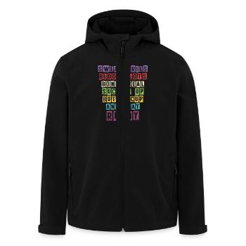 La sueur sèche Le sang Les caillots osseux guérissent - Veste softshell homme en polyester recyclé Stanley/Stella - noir - Devant - AI Model Male 185 light (185cm)