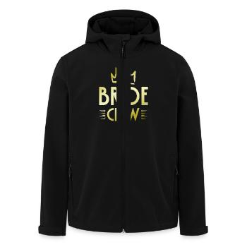 Bride Crew - Men’s Recycled Softshell Jacket by Stanley/Stella - black - Front - AI Model Male 185 light (185cm)