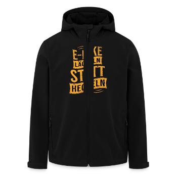 E-Bike E-Biker - Recycelte Männer Softshell-Jacke von Stanley/Stella - Schwarz - Vorne - AI Model Male 185 light (185cm)