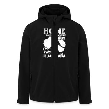 Paradise Is Australia - Men’s Recycled Softshell Jacket by Stanley/Stella - black - Front - AI Model Male 185 light (185cm)