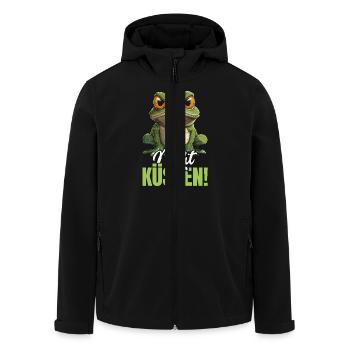 Faschingskostüm Frösche NICHT KÜSSEN Lustiges - Recycelte Männer Softshell-Jacke von Stanley/Stella - Schwarz - Vorne - AI Model Male 185 light (185cm)