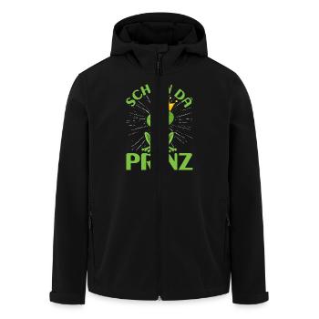 Karneval Kostüm Party SCHBIN DA PRINZ Lustiges - Recycelte Männer Softshell-Jacke von Stanley/Stella - Schwarz - Vorne - AI Model Male 185 light (185cm)