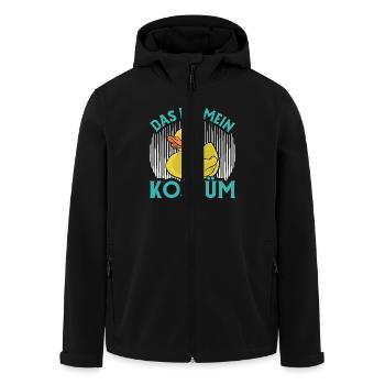 Faschingskostüm DAS IST MEIN MENSCHEN KOSTÜM - Recycelte Männer Softshell-Jacke von Stanley/Stella - Schwarz - Vorne - AI Model Male 185 light (185cm)