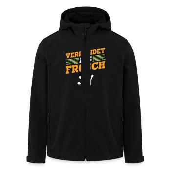Faschingsparty VERKLEIDET ALS FROSCH Lustiges - Recycelte Männer Softshell-Jacke von Stanley/Stella - Schwarz - Vorne - AI Model Male 185 light (185cm)