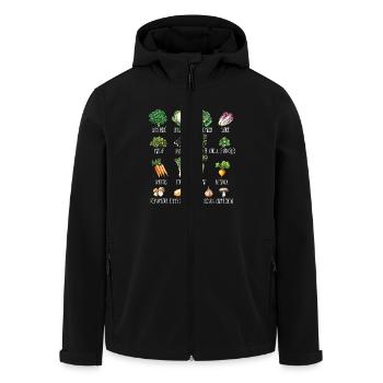 Januar Kleben von saisonalem Obst und Gemüse - Recycelte Männer Softshell-Jacke von Stanley/Stella - Schwarz - Vorne - AI Model Male 185 light (185cm)