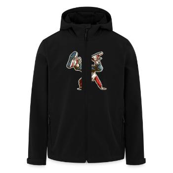 Breakdance - Recycelte Männer Softshell-Jacke von Stanley/Stella - Schwarz - Vorne - AI Model Male 185 light (185cm)