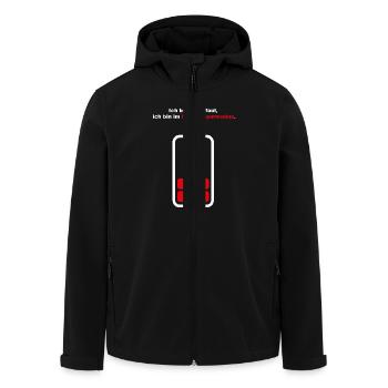 Ich bin nicht faul, ich bin im Energiesparmodus - Recycelte Männer Softshell-Jacke von Stanley/Stella - Schwarz - Vorne - AI Model Male 185 light (185cm)