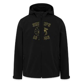 Shrimps Is Bugs Fun Seafood Design for - Men’s Recycled Softshell Jacket by Stanley/Stella - black - Front - AI Model Male 185 light (185cm)