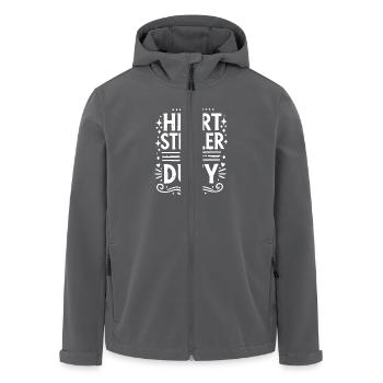 Voleur de cœur en service - Veste softshell homme en polyester recyclé Stanley/Stella - charbon - Devant - AI Model Male 185 light (185cm)