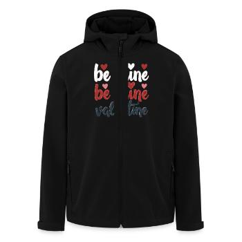 Be Mine Valentinstag Romantisches Outfit mit Herz - Recycelte Männer Softshell-Jacke von Stanley/Stella - Schwarz - Vorne - AI Model Male 185 light (185cm)
