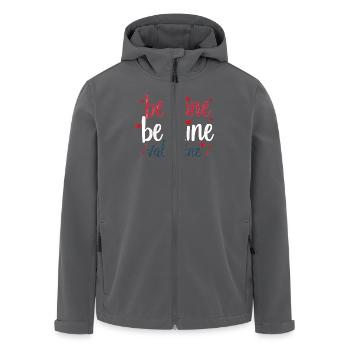 Be Mine Valentinstag Romantisches Outfit mit Herz - Recycelte Männer Softshell-Jacke von Stanley/Stella - Anthrazit - Vorne - AI Model Male 185 light (185cm)