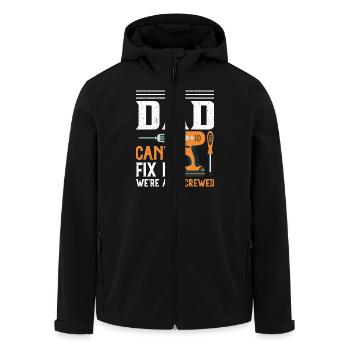 Dad Fathers Day husband Men Father Daddy Best Dad - Men’s Recycled Softshell Jacket by Stanley/Stella - black - Front - AI Model Male 185 light (185cm)