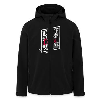 Programmer Eat Sleep Code Repeat - Men’s Recycled Softshell Jacket by Stanley/Stella - black - Front - AI Model Male 185 light (185cm)