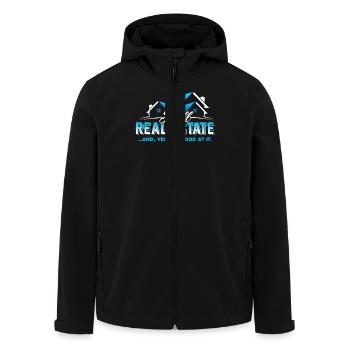 Real Estate Agent I Sell Real Estate - Men’s Recycled Softshell Jacket by Stanley/Stella - black - Front - AI Model Male 185 light (185cm)