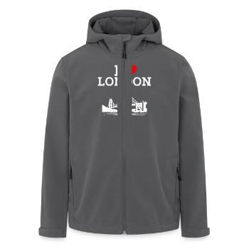 I Love London Golden Gate Cool Paris France Bridge - Veste softshell homme en polyester recyclé Stanley/Stella - charbon - Devant - AI Model Male 185 light (185cm)