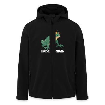 Karneval FROSCHKÖNIGIN Lustiges Frosch Kostüm - Recycelte Männer Softshell-Jacke von Stanley/Stella - Schwarz - Vorne - AI Model Male 185 light (185cm)