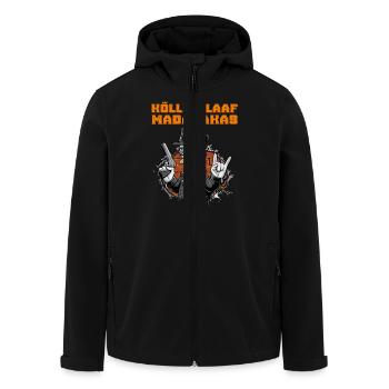 KÖLLE ALAAF MADAFAKAS Lustiges Entenkostüm Kölner - Recycelte Männer Softshell-Jacke von Stanley/Stella - Schwarz - Vorne - AI Model Male 185 light (185cm)