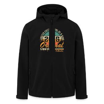 Original 2015 Vintage Cadeau d’anniversaire Rétro - Veste softshell homme en polyester recyclé Stanley/Stella - noir - Devant - AI Model Male 185 light (185cm)