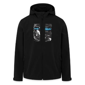 DJ Discjockey Musik auflegen Disko Musik mischen - Recycelte Männer Softshell-Jacke von Stanley/Stella - Schwarz - Vorne - AI Model Male 185 light (185cm)