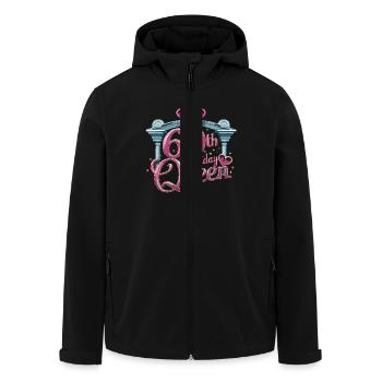 60er Geburtstag Frauen für einen 60 Frauen - Recycelte Männer Softshell-Jacke von Stanley/Stella - Schwarz - Vorne - AI Model Male 185 light (185cm)