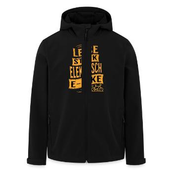 E-Bike E-Biker - Recycelte Männer Softshell-Jacke von Stanley/Stella - Schwarz - Vorne - AI Model Male 185 light (185cm)