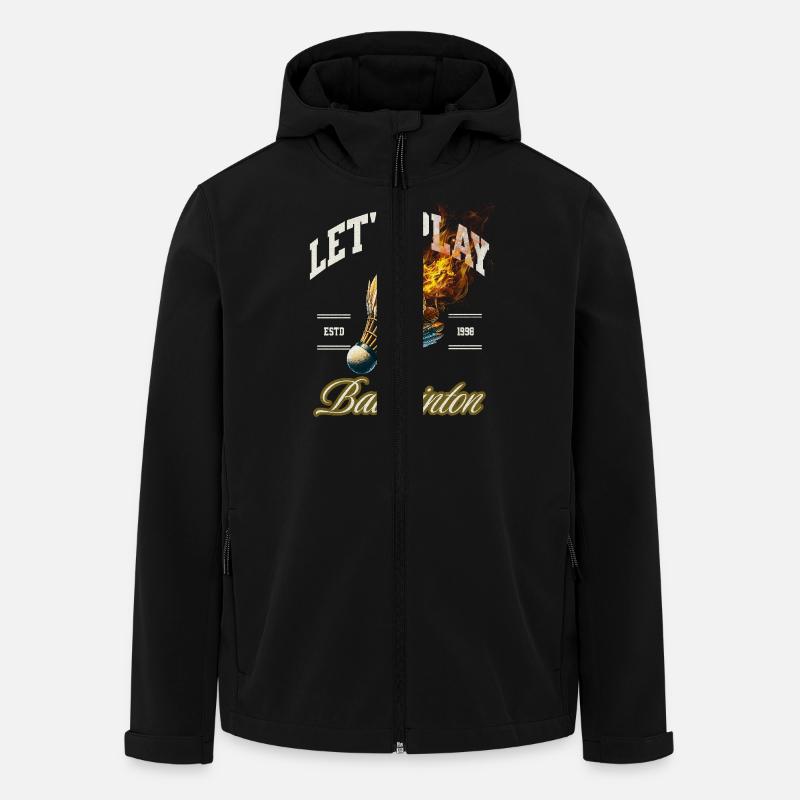 Badminton - Veste softshell homme en polyester recyclé Stanley/Stella - noir